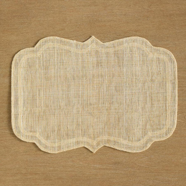 Sully Abaca Scalloped Placemats, Set of 4 - Natural