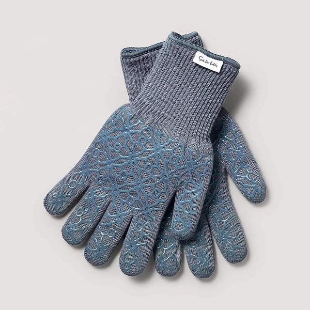 Sur La Table Large Tile Oven Gloves, Set of 2, Blue