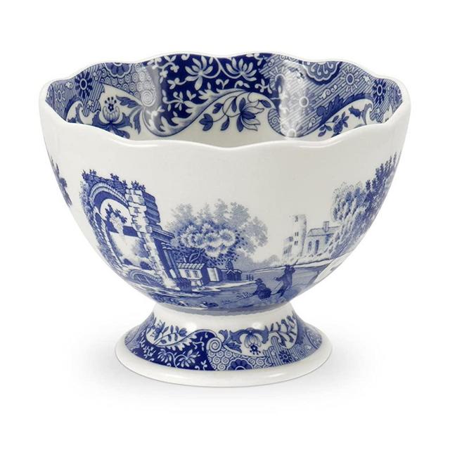 Spode Blue Italian Footed Bowl 4.75