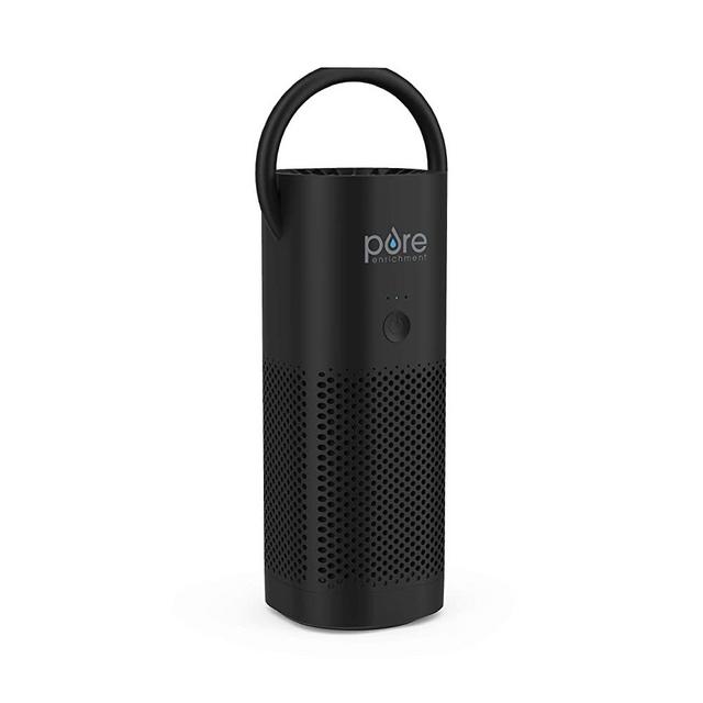 Pure Enrichment PureZone Mini Portable Air Purifier - True HEPA Filter Cleans Air, Helps Alleviate Allergies, Eliminates Smoke & More — Ideal for Traveling, Home, and Office Use (Black)