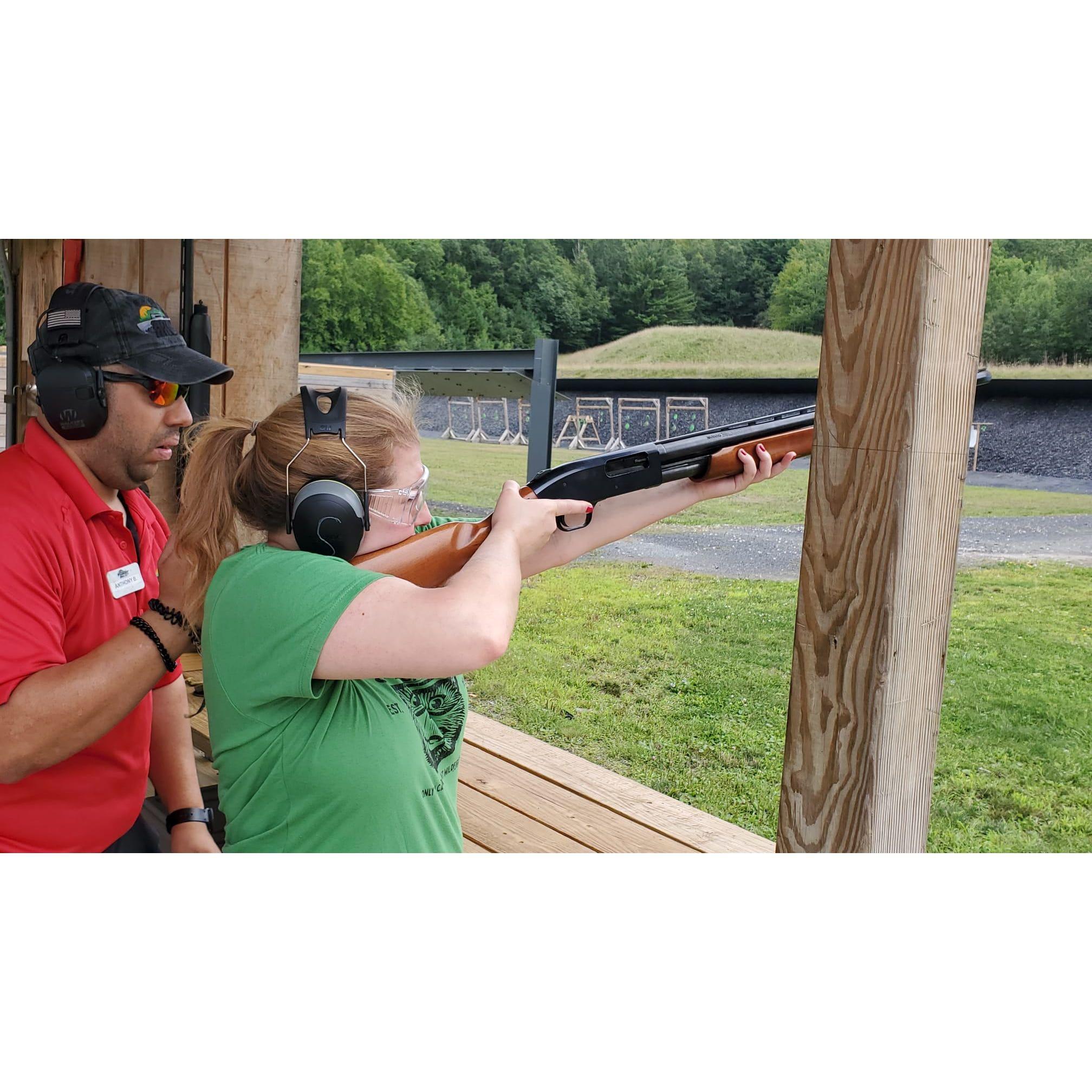 Skeet shooting somewhere in Pennsylvania. Clay disks beware!