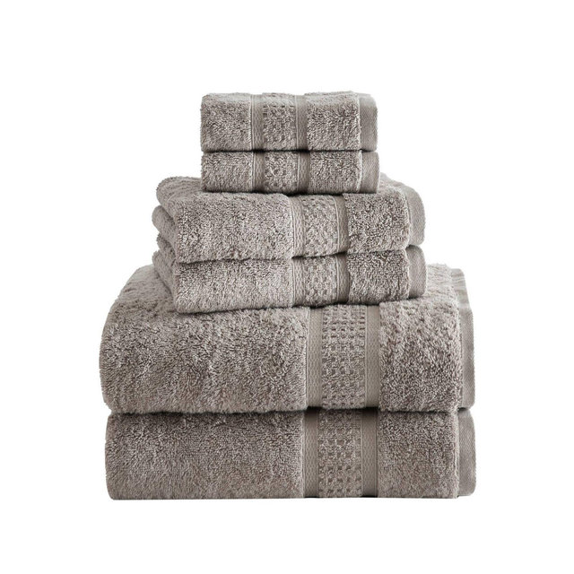 Nautica® Oceane Solid 6-Piece Towel Set in Brindle