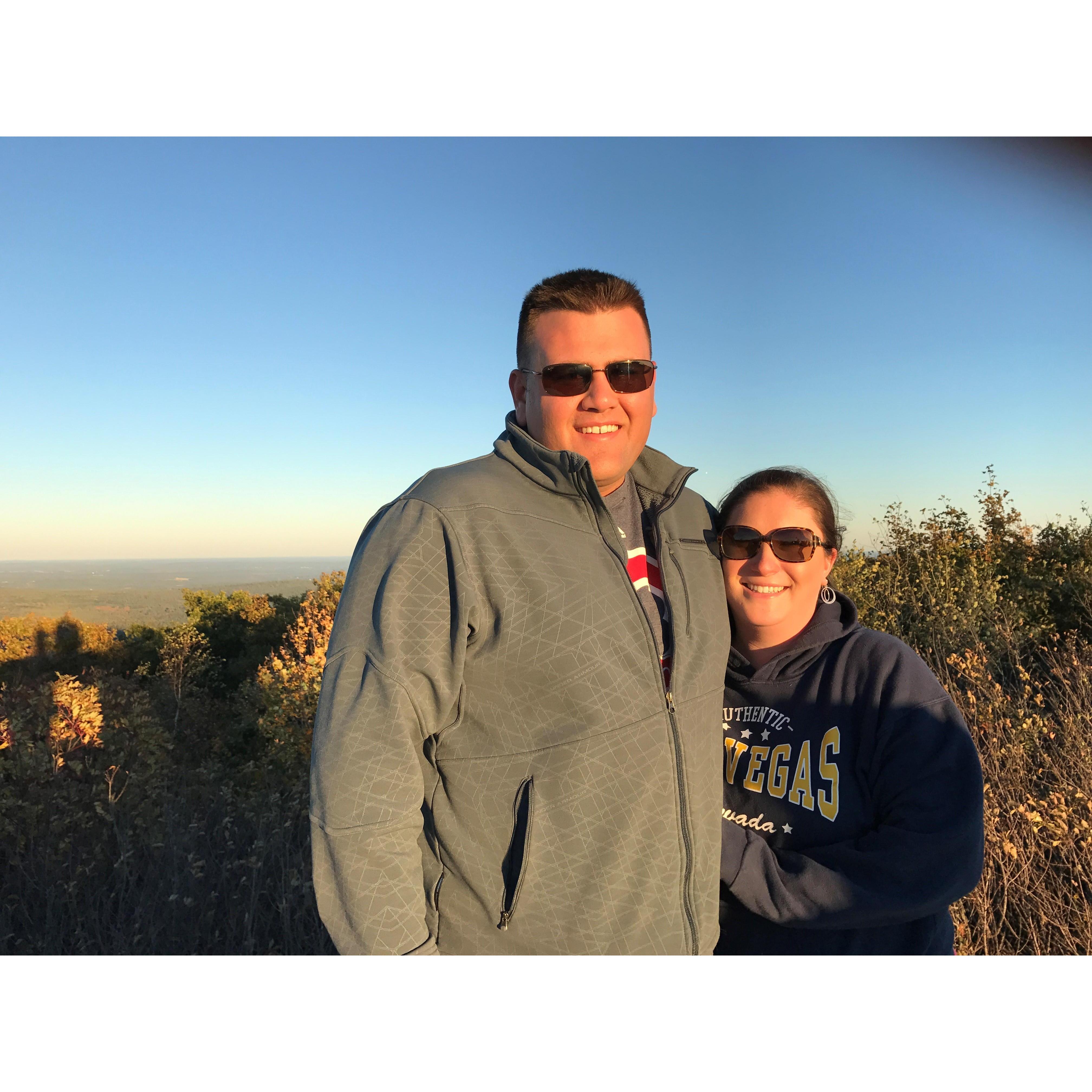 At the summit of Mt. Wachusett!