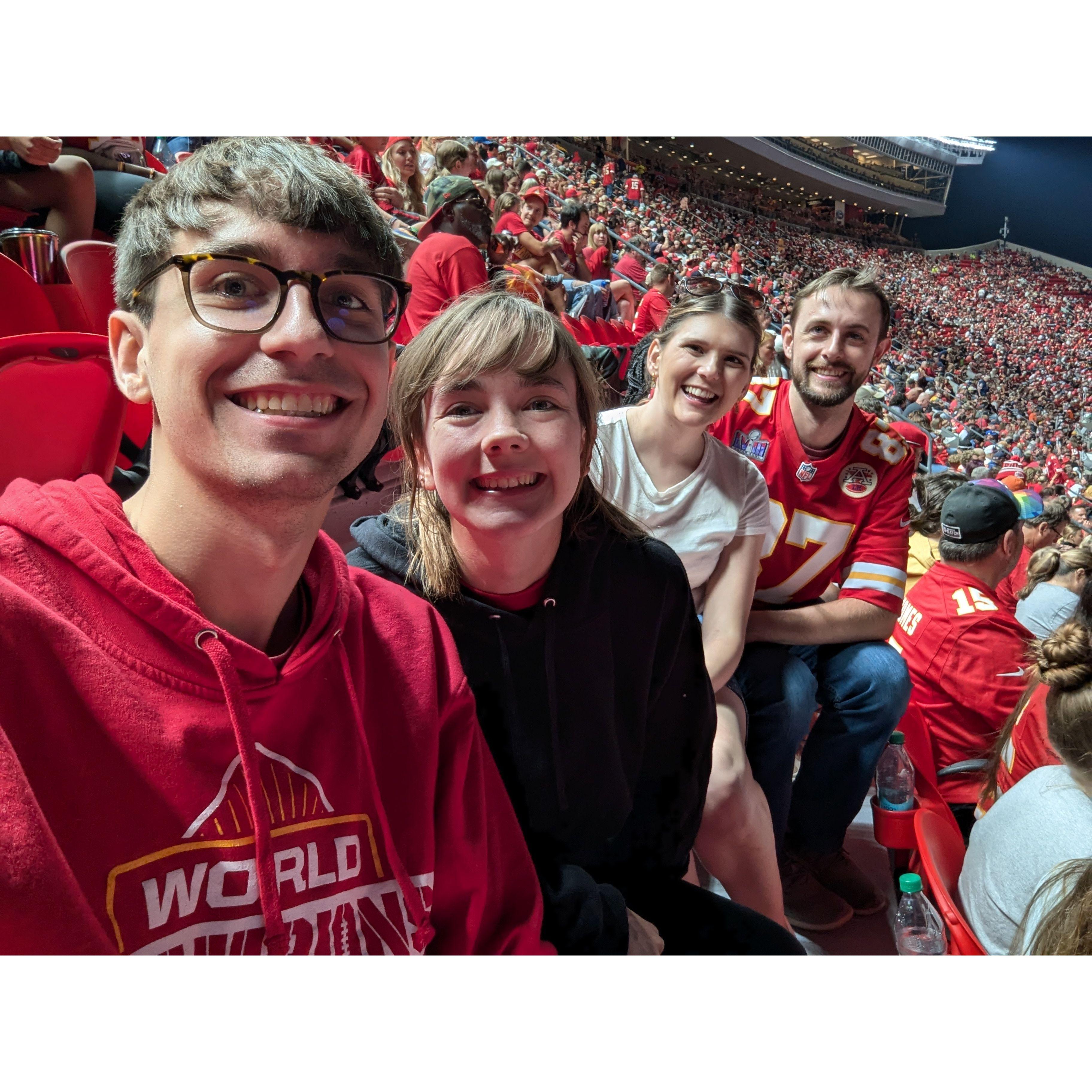 Enjoying a pre-season Chiefs game