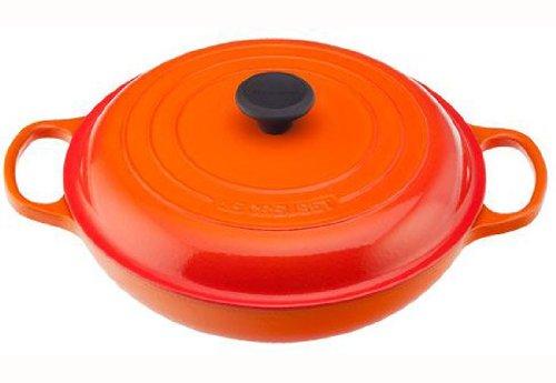 Le Creuset Signature Enameled Cast-Iron 5-Quart Round Braiser, Flame
