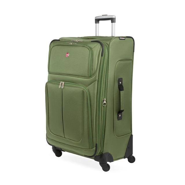 SwissGear Sion Softside Expandable Luggage, Evergreen, Checked-Large 29-Inch