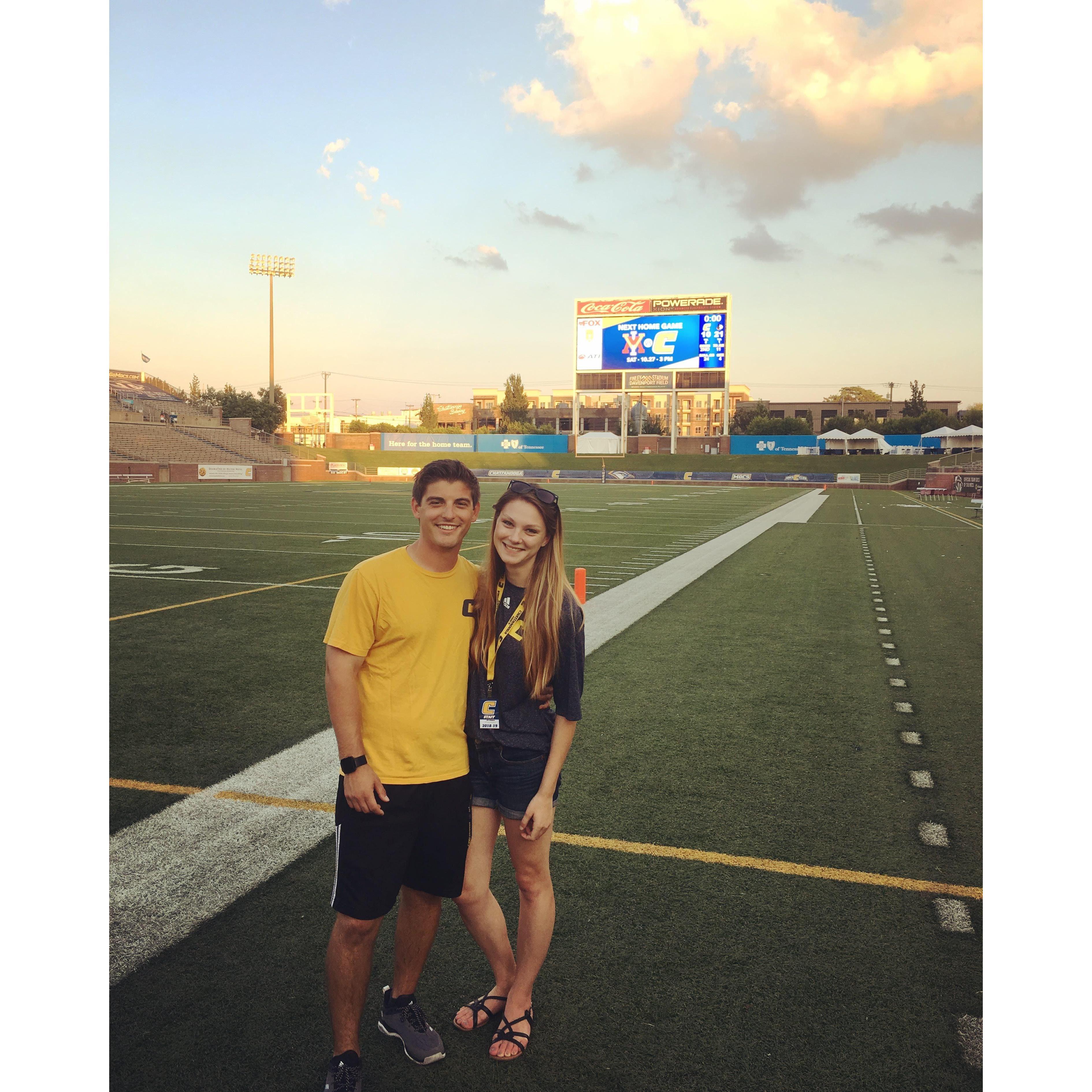 On the field at Chattanooga