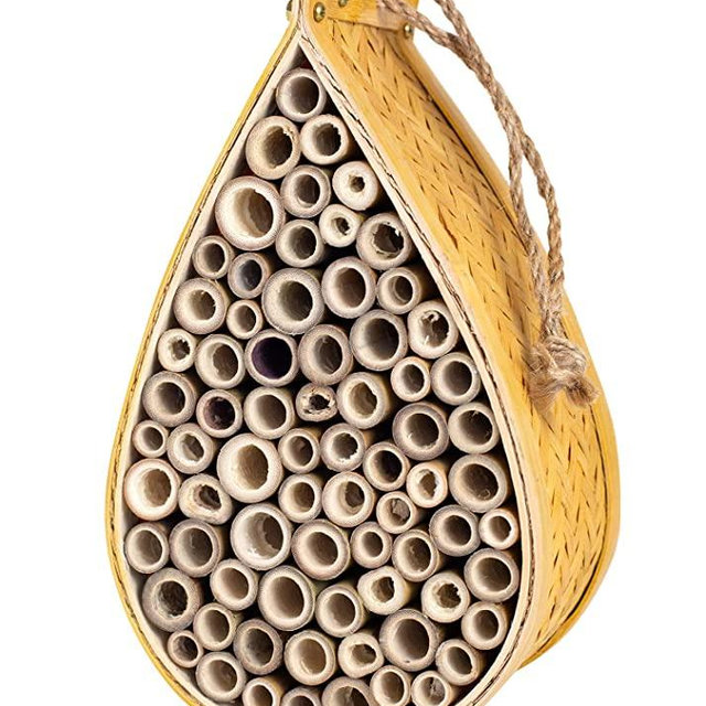 SunVara Wild Pollinator Mason Bee Habitat | Garden Bee House | Hanging Bee House (1)