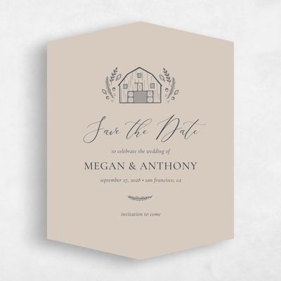 Brown Diamond Wedding Save the Date - Humbyrd Portrait