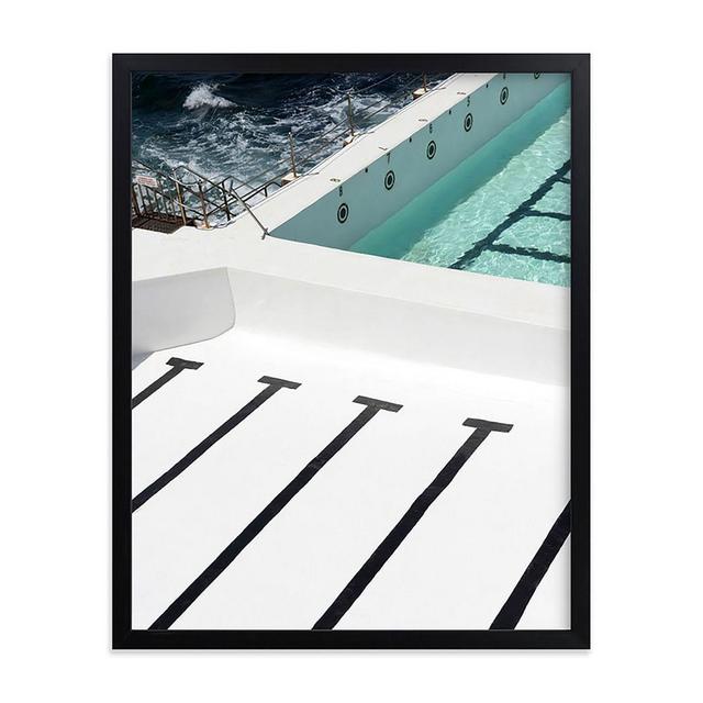 Stripes Coastal, Full Bleed 11"x14", Black Wood Frame