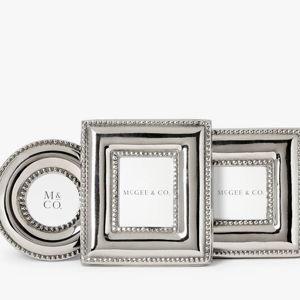 Silver Bead Mini Frames (Set of 3)