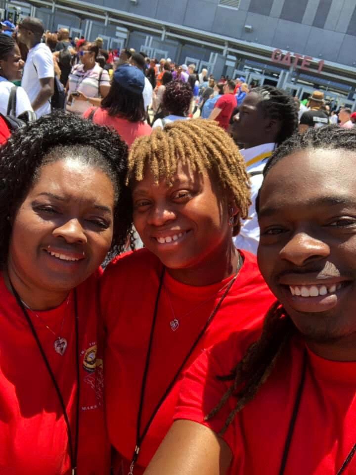 Kyla, Jordan, and his mom at the Primerica Convention