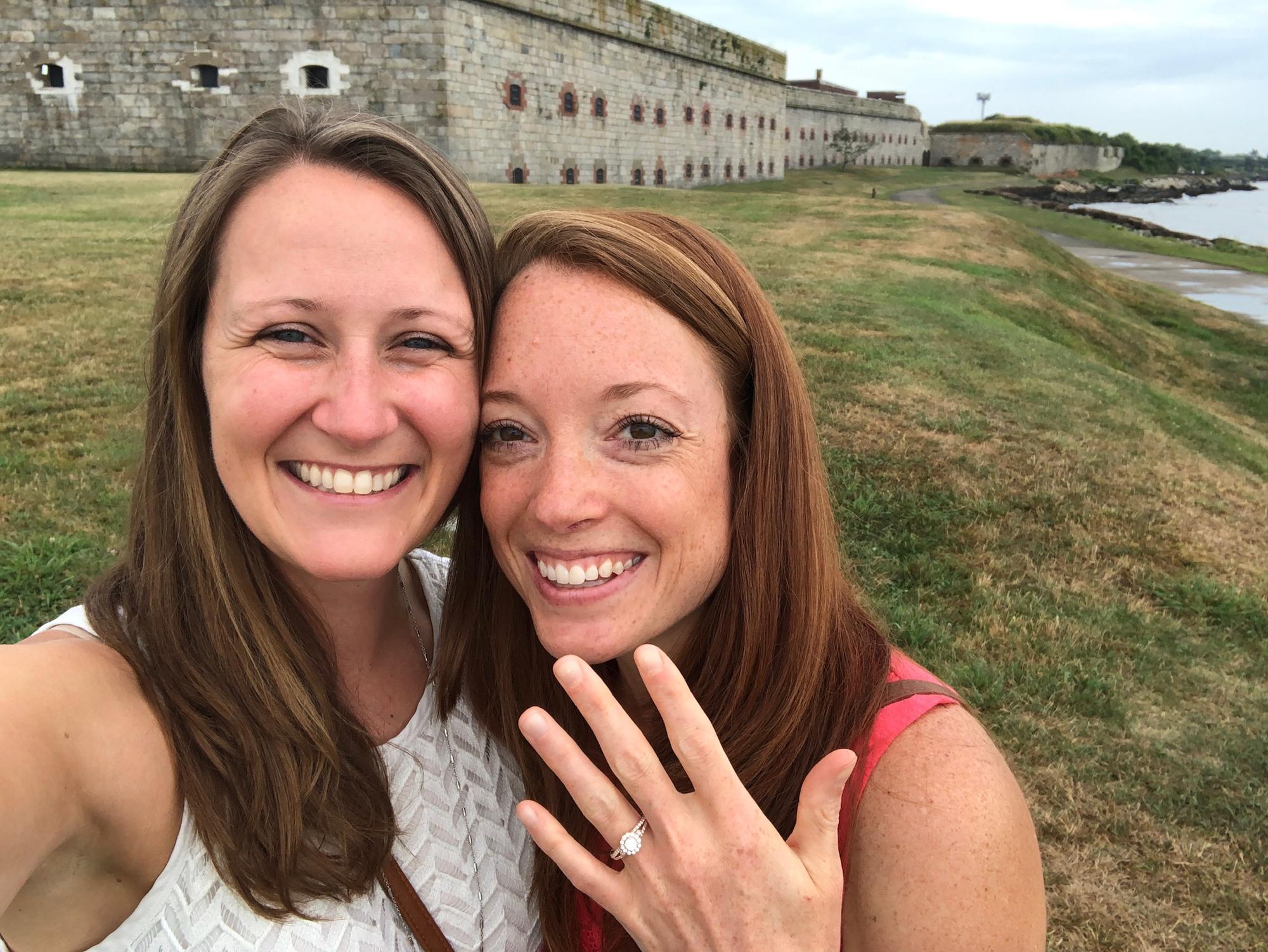 The day Amanda proposed to Stephanie at Fort Adams in Newport, RI 7/31/20 <3