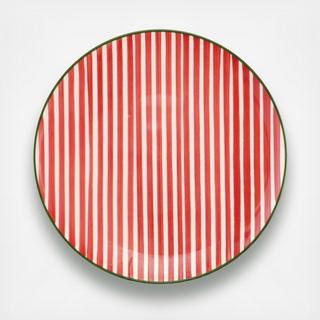 Mistletoe Stripe Salad Plate