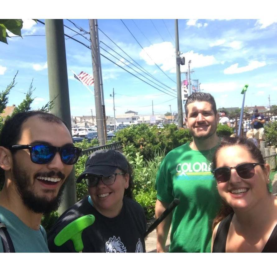 Playing mini golf in New Jersey with Lauren and Julius