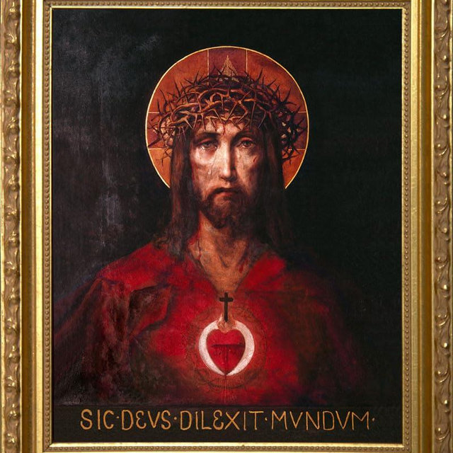 For God So Loved The World Framed Art Reproduction Print | Made in The USA (12x16)