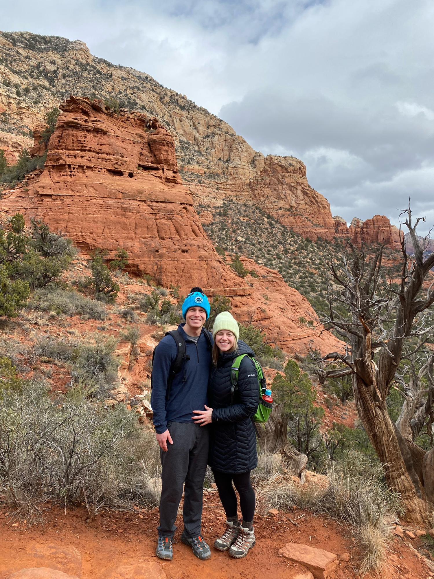 Our trip out to Sedona in February 2023 right after Brent proposed and Ashley said yes!