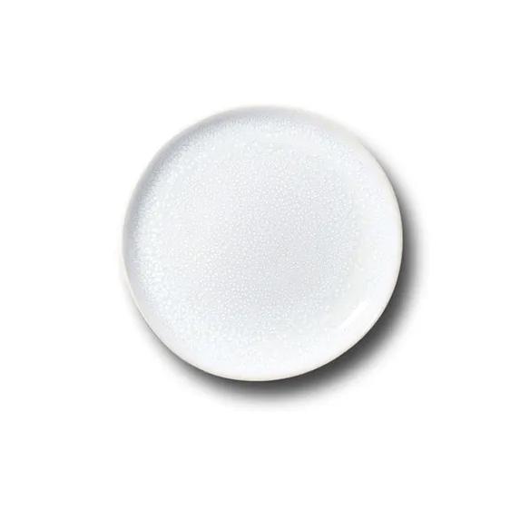White Lily Valley Ceramic Lead Free Dinnerware Small Plate Set of 4