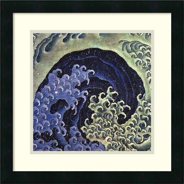 Framed Wall Art Print Feminine Wave by Katsushika Hokusai 18.12 x 18.12 in.