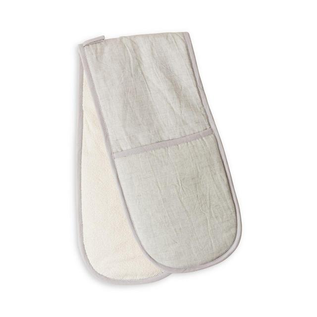 Farmhouse Pottery Washed Linen Double Oven Mitt