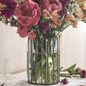 Glass + Iron Cylinder Vase