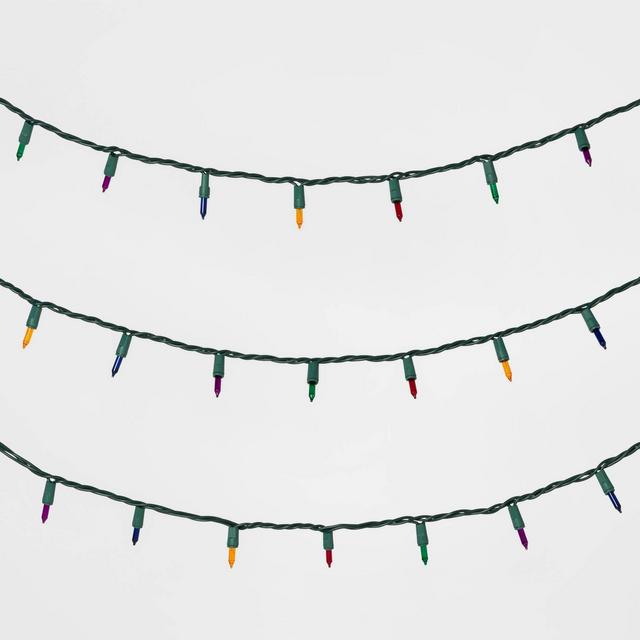 50ct Incandescent Mini Christmas String Lights Multicolor with Green Wire - Wondershop™