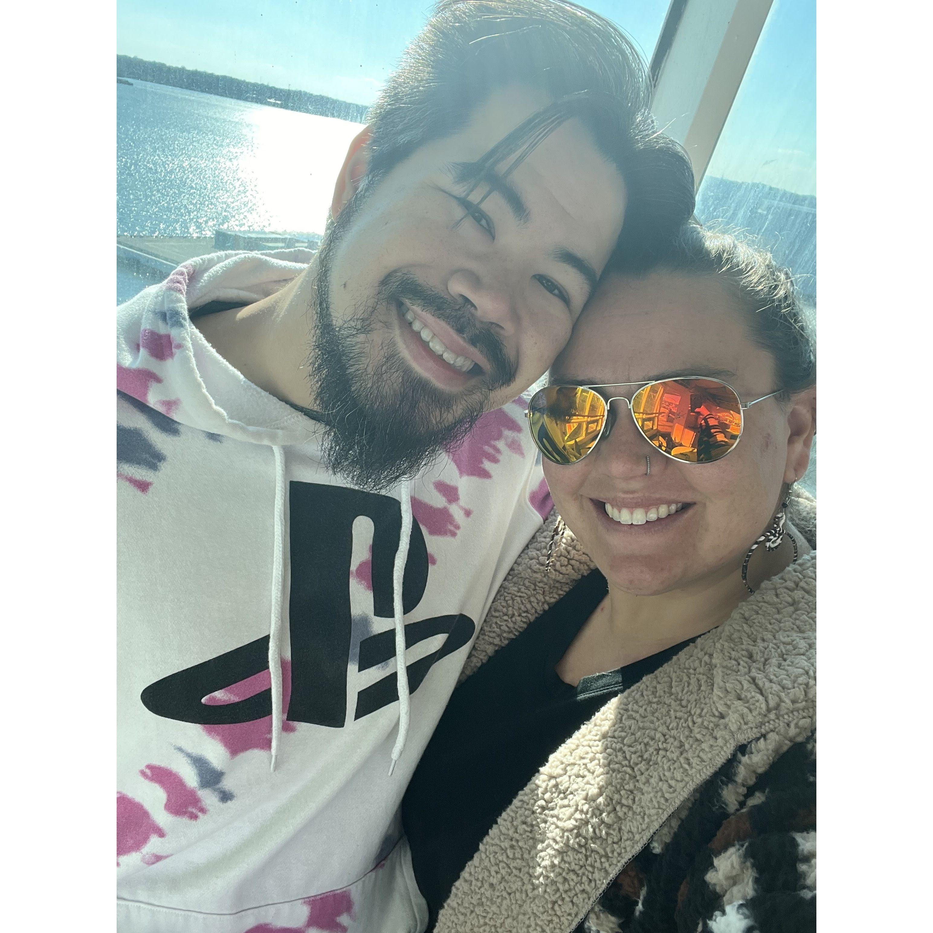 Our first photo from our proposal cruise!