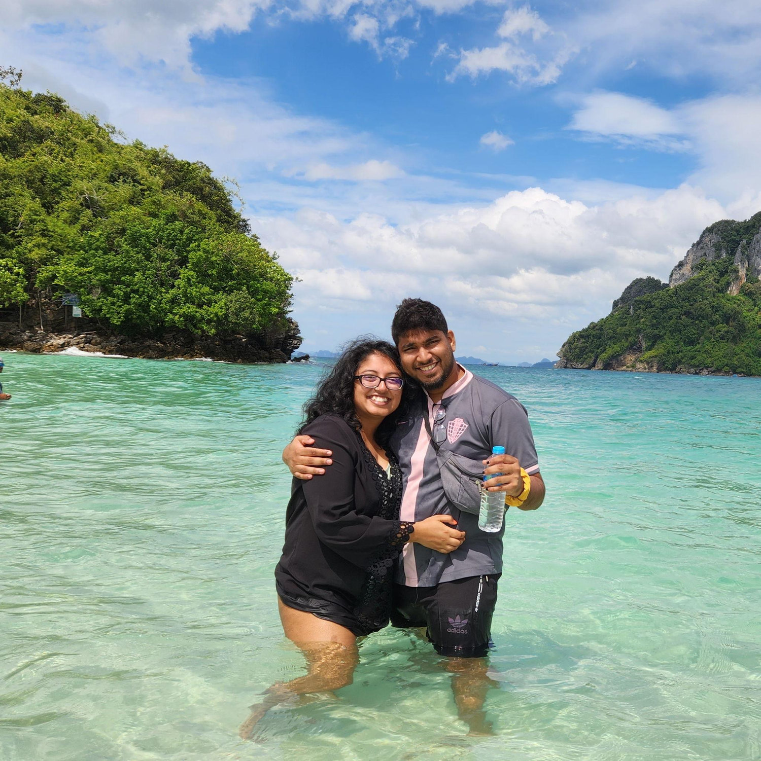Moments before we were stranded on an island in Thailand due to a storm..