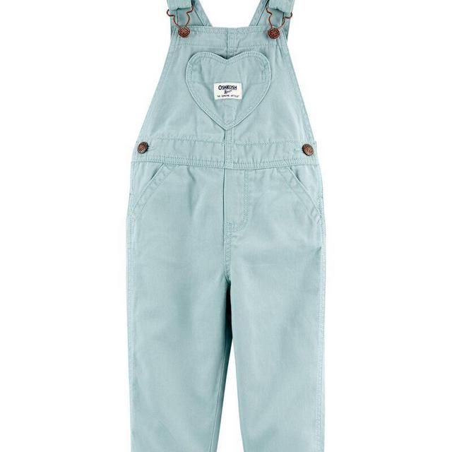 Heart Pocket Overalls - Slow Breeze or Baby Pink