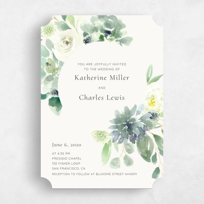 Green Ticket Wedding Invitation - Cricket Corner