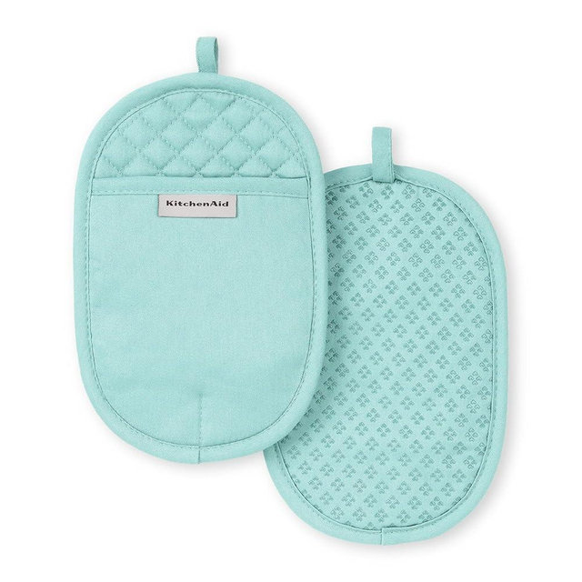 KITCHENAID Asteroid Pot Holder 2-Pack Set, Mineral Water, 6.5"x10"