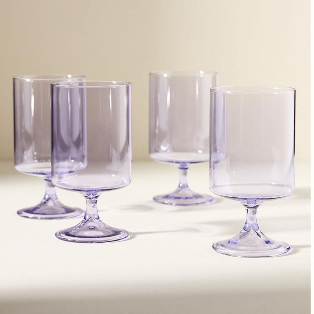 Morgan Short Wine Glasses Set of 4 - Lilac