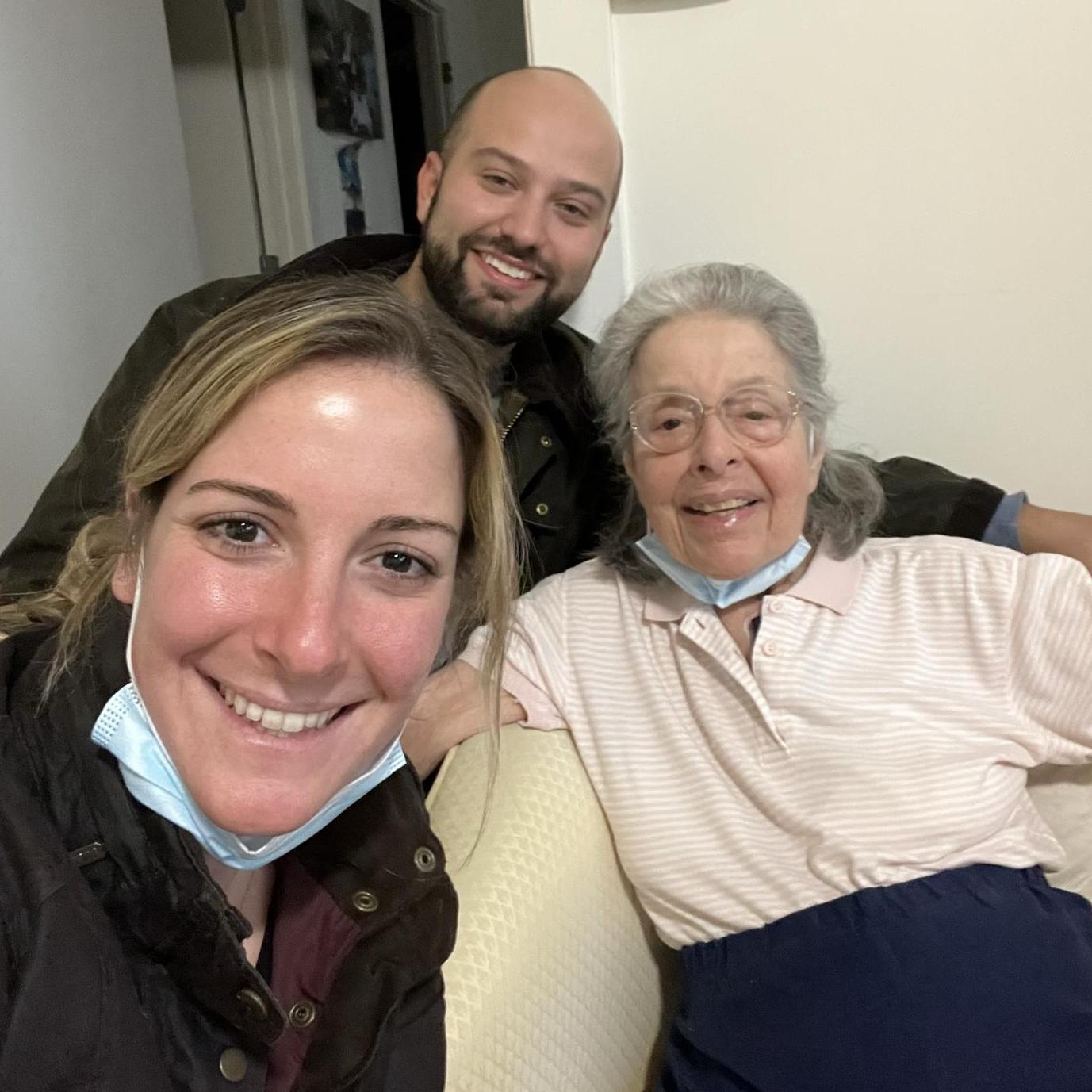 Visiting Grandma at Newbridge.