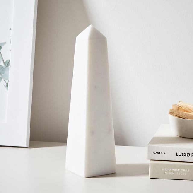 Gideon Obelisks, Medium, White Marble