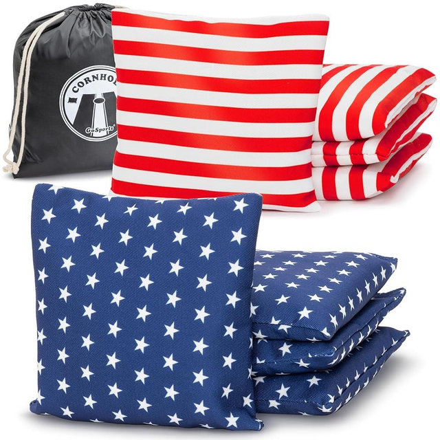 GoSports Official Regulation Cornhole Bean Bags Set of 8 – for Fun Casual Cornhole Games - All Weather