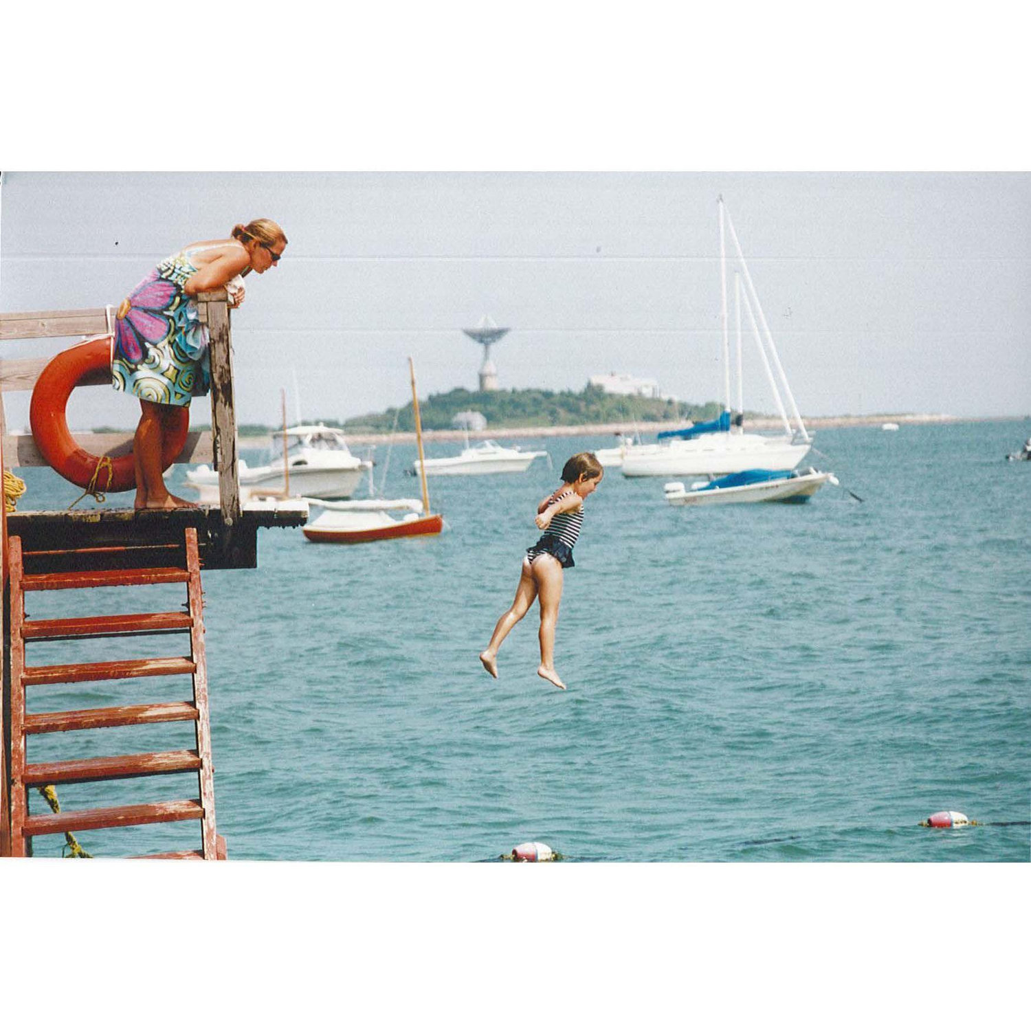 nothing like a jump off the pier at high tide!