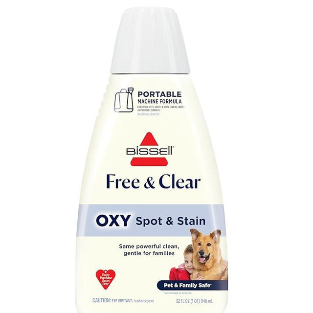 BISSELL Little Green PET OXY Spot & Stain Free & Clear Portable Deep Cleaner Formula, 32 fl. oz, 4310