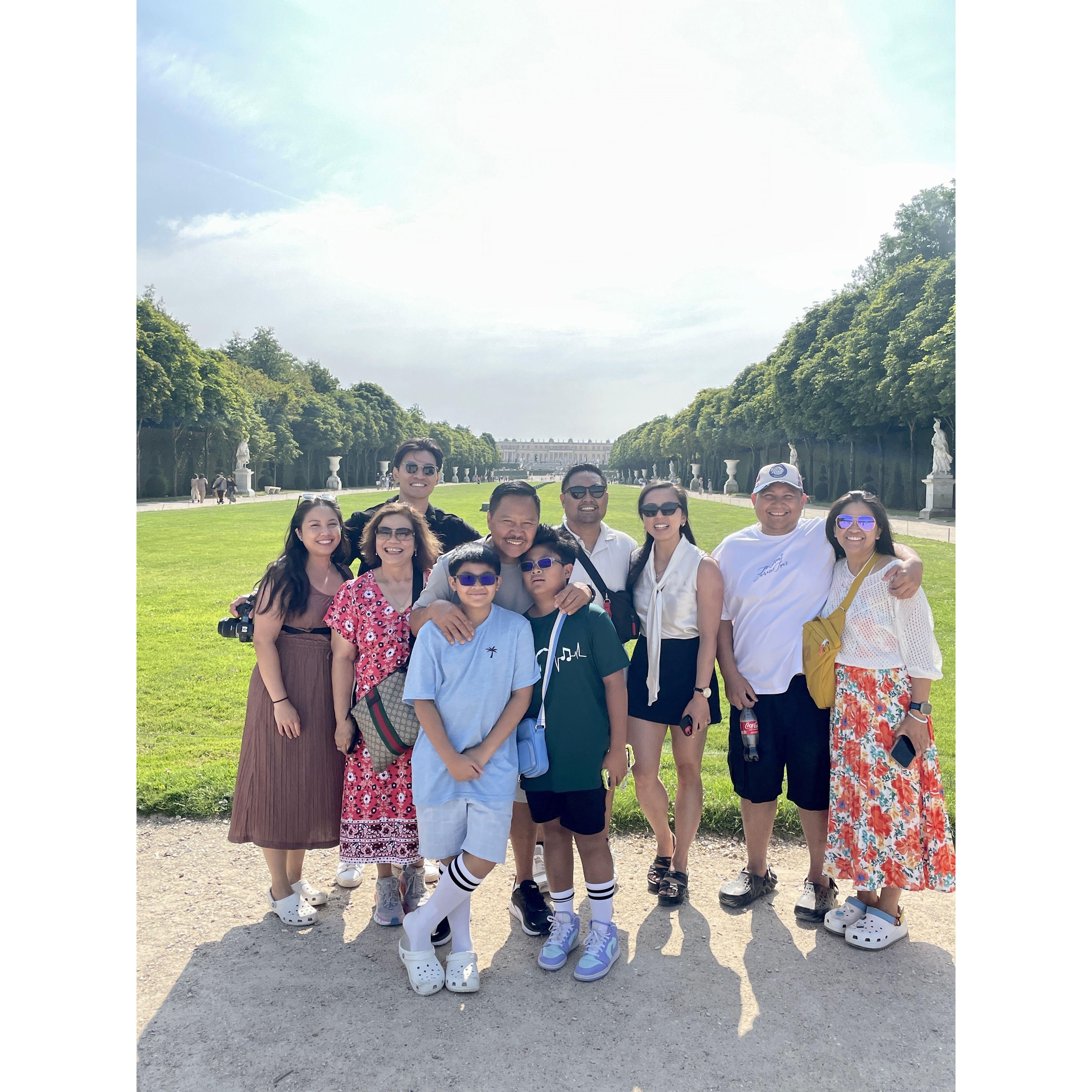 garden of versaille with michael's family