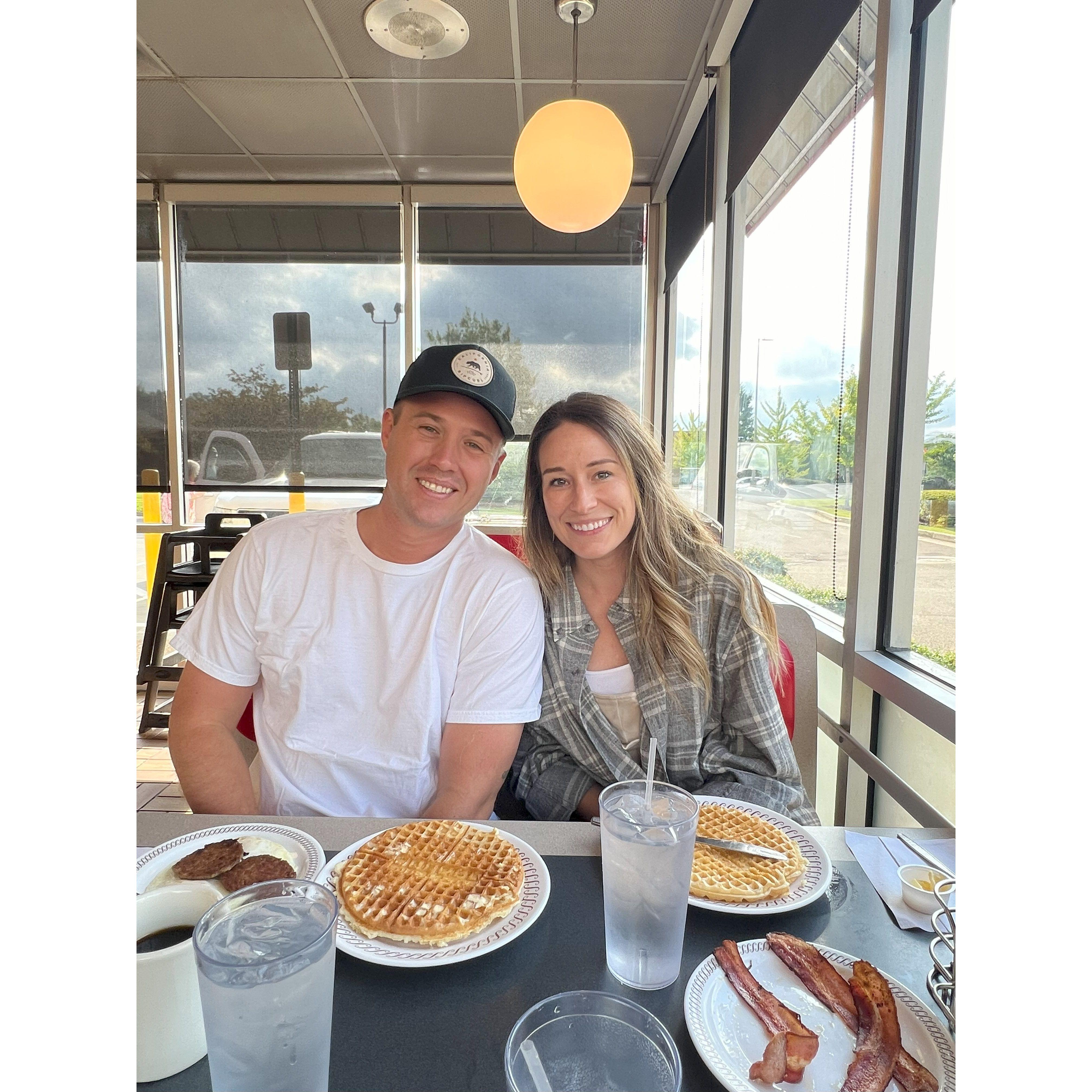 Sam experiences the Waffle House. A southern staple, Melissa's favorite