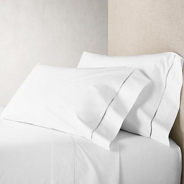 Restoration Hardware Italian Ladder Stitch Percale Sheet Set