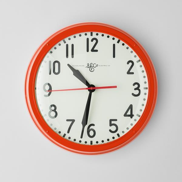Schoolhouse Electric Clock - Persimmon