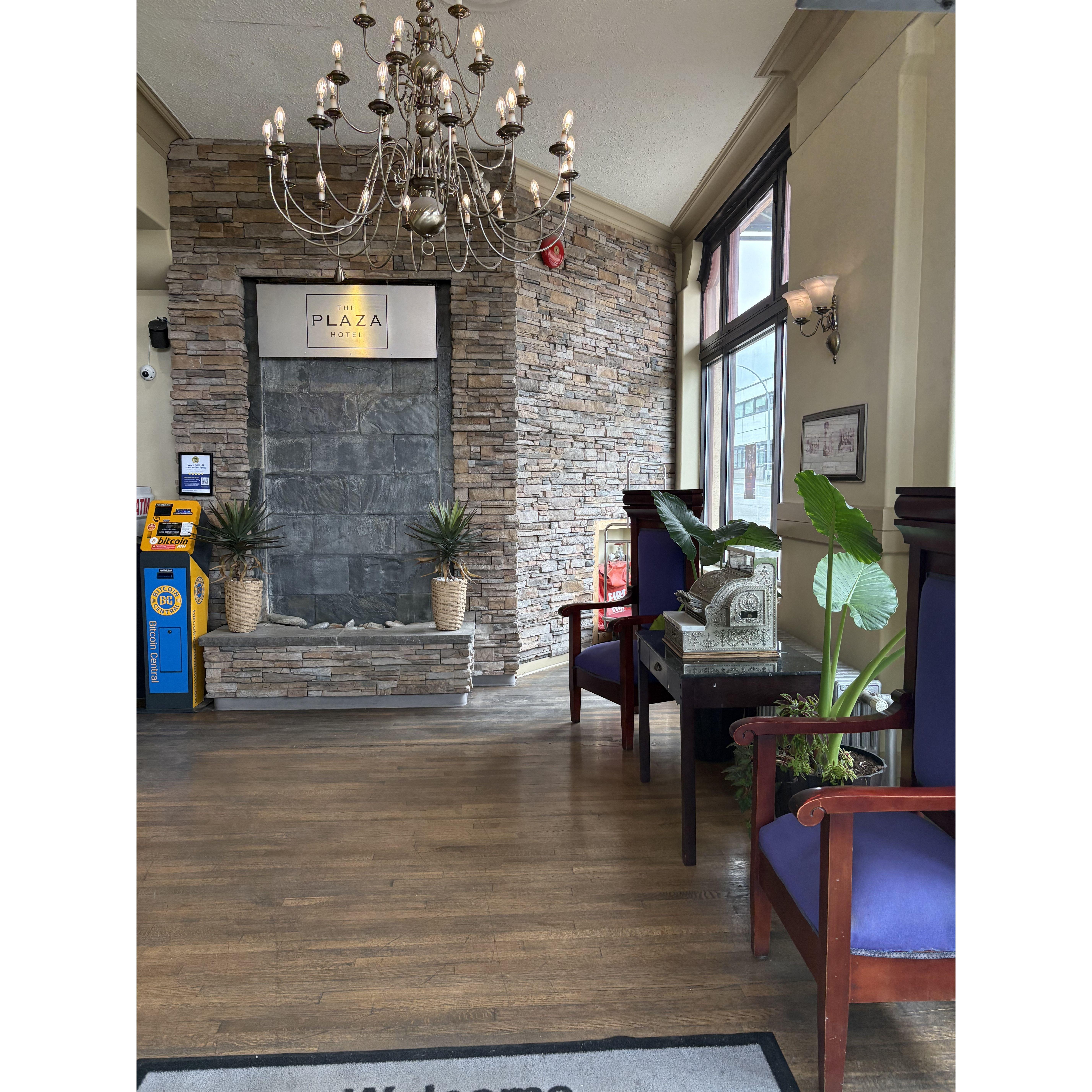 The Plaza Hotel front entrance.