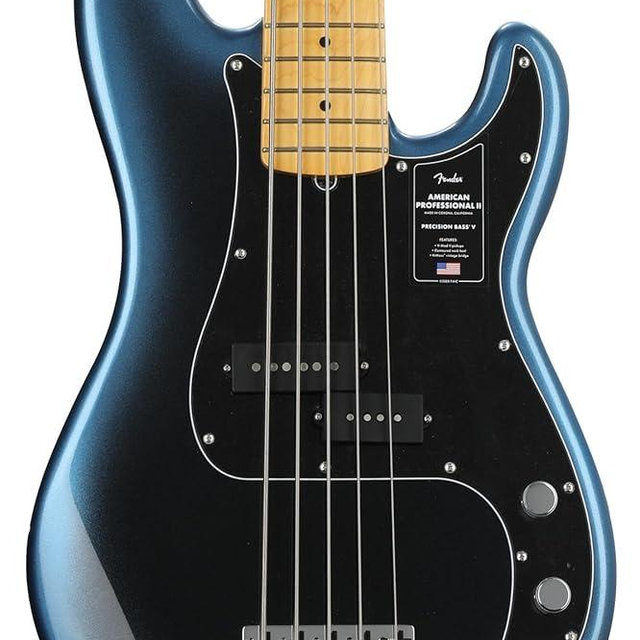 Fender American Professional II 5-String Precision Bass, Dark Night, Maple Fingerboard