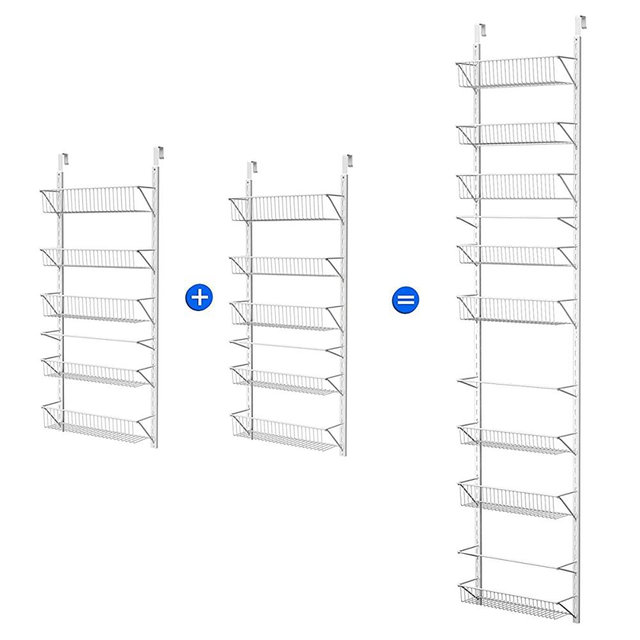 Home-Complete Over the Door Organizer-Space Saving Hanging Storage Shelves for Kitchen, Pantry, Closet-For Spices, Jars, Cleaning Products and More