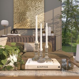 Glass Round Fluted Candle Holder, Set of 3