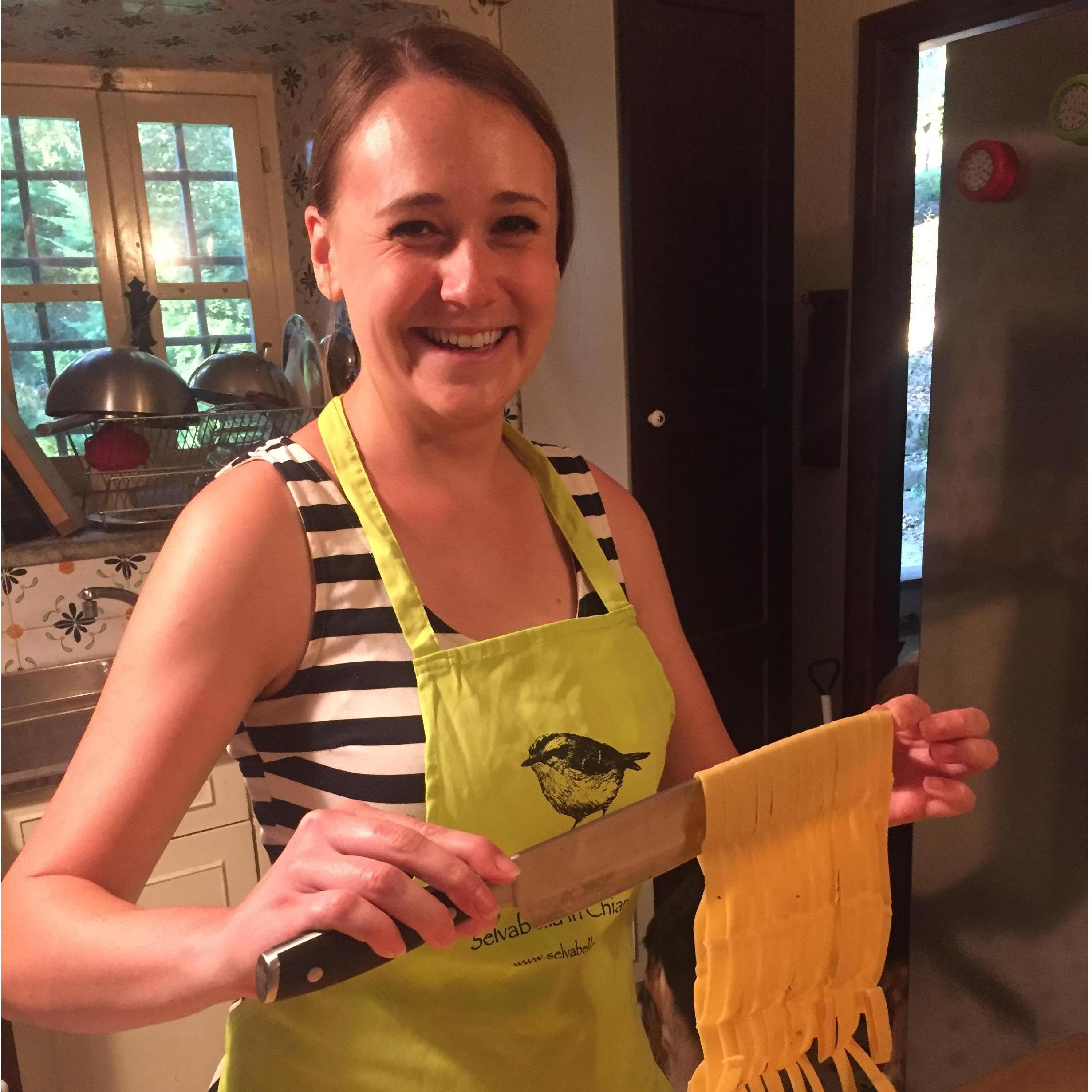 Tuscany, making pasta