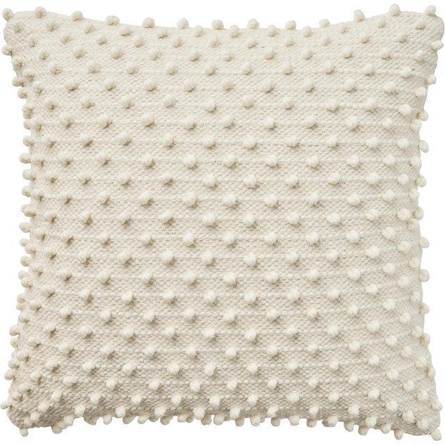 Mina Victory Lifestyle Loop Dots 18" x 18" Indoor Throw Pillow Ivory