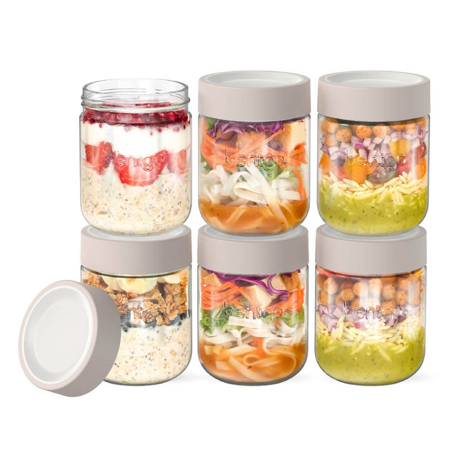 Bentgo 6pk 16oz Glass Food Jar Moondust