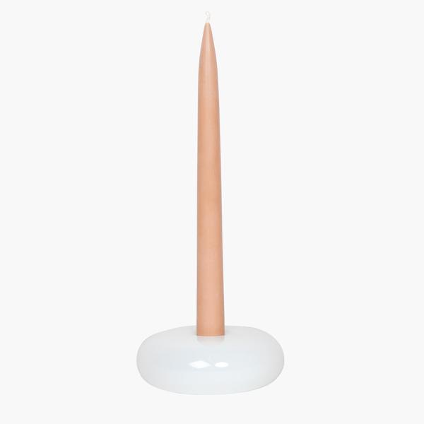 Grand Galet Candle Holder - White