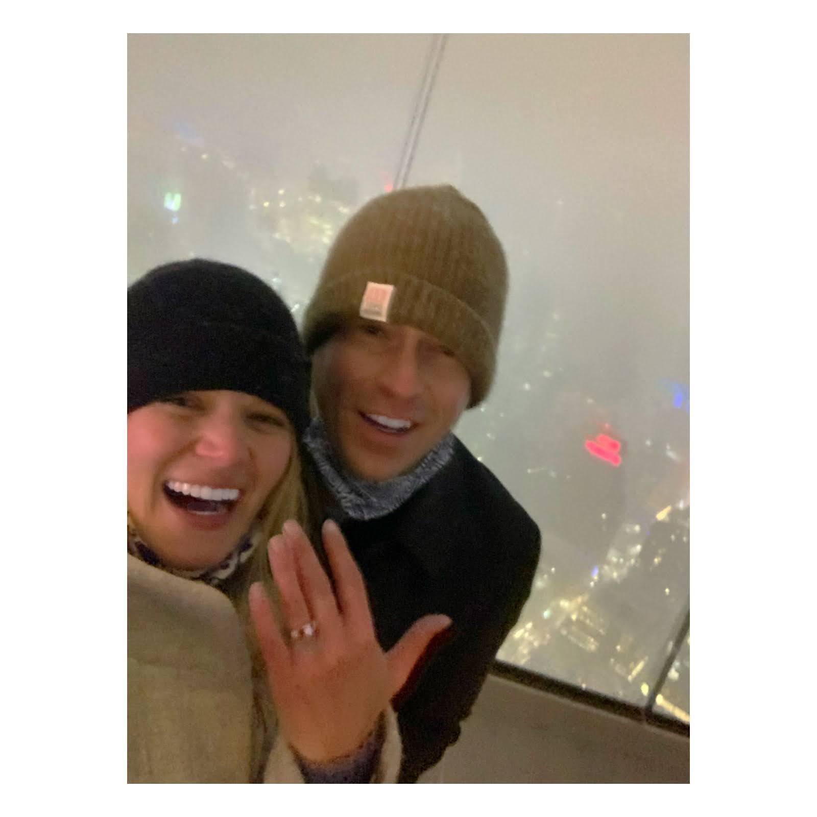 Tom proposed on 'The Edge' in NYC's Hudson Yards